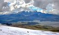 Ruminahui volcano on a cloudy day