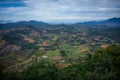 View of the rural fields of mexico from the top of a mountain Royalty Free Stock Photo