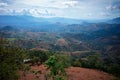 View of the rural fields of mexico from the top of a mountain Royalty Free Stock Photo