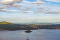 View of the Saanich inlet from the Malahat summit in Vancouver Island, Canada