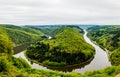 View on Saar loop Saarschleife. Saarland, Germany Royalty Free Stock Photo