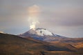 View of Sabancaya volcano in the Andes of southern Peru.