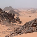 View of the Sahara desert Royalty Free Stock Photo