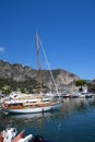 Sailboats in Beaulieu-sur-Mer marina, South of France