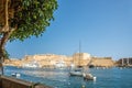 View at the Saint Angelo Fort in Birgu from Senglea in Malta Royalty Free Stock Photo