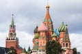 View of Saint Basil Cathedral and Spasskaya Tower Royalty Free Stock Photo