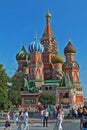 View of Saint Basil`s Cathedral in Red Square in Moscow Royalty Free Stock Photo