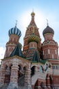 Saint Basil`s Cathedral on Red Square in Moscow Royalty Free Stock Photo