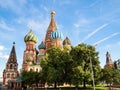 Saint Basil cathedral on Red Square in Moscow city Royalty Free Stock Photo