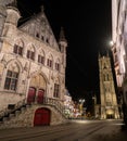 View of the Saint Bavo Cathedral, Het Belfort van Gent. Ghent, Belgium, Royalty Free Stock Photo