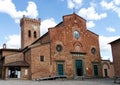 View of Saint Francis cathedral Duomo di San Francesco Tuscany, Italy Royalty Free Stock Photo