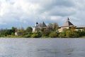 View of Saint Georgy`s church in the Old Ladoga fortress. Leningrad Region, Russia Royalty Free Stock Photo