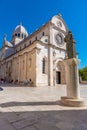 View of the Saint James cathedral in Sibenik, Croatia Royalty Free Stock Photo