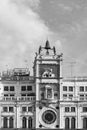 View of Saint Mark`s Clock Tower Torre dell`Orologio in Venice Royalty Free Stock Photo