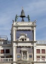 View of Saint Mark`s Clock Tower Torre dell`Orologio in Venice Royalty Free Stock Photo