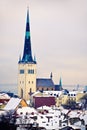 View of Saint Olaf church, Tallinn, Estonia Royalty Free Stock Photo