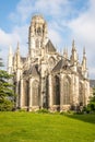 View at the Saint Ouen Abbey Church in the streets of Rouen - France