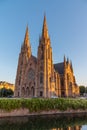 View of Saint Paul's church in Strasbourg, France Royalty Free Stock Photo