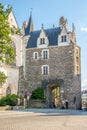 View at the Saint Peter gate in the streets of Nantes in France Royalty Free Stock Photo