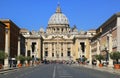 View of Saint Peter`s Basilica, Vatican city, Rome, Italy Royalty Free Stock Photo