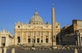 View of Saint Peter`s Basilica, Vatican city,Italy Royalty Free Stock Photo