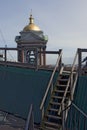 View of Saint-Petersburg city, Russia, from the roof top of Saint Isaak Cathedral Royalty Free Stock Photo