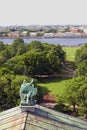View of Saint-Petersburg city, Russia, from Saint Isaak Cathedral. Royalty Free Stock Photo