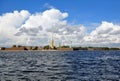 View of Saint Petersburg from Neva river. The Peter and Paul For