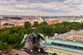 The view of Saint-Petersburg from the roof of Isaak cathedral