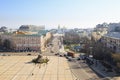 View of Saint Sofia's Square and Monument to Bogdan Khmelnitsky Royalty Free Stock Photo