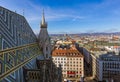 View from Saint Stephan cathedral in Vienna Austria Royalty Free Stock Photo