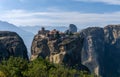 View of the Saint Trinity Monastery and landscape of Meteora