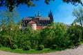 View of Saint Vitus cathedral and Prague castle from the Royal Garden Royalty Free Stock Photo