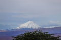 Sairecabur volcano covered by clouds, Atacama Desert, Chile