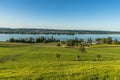 View to Lake Constance and the Reichenau Island, Canton of Thurgau, Switzerland Royalty Free Stock Photo