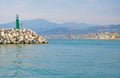 View of Salerno from the Marina on a clear Sunny day