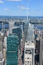 View of the Salesforce Building from The Summit observation deck at One Vanderbilt in Manhattan, New York City Royalty Free Stock Photo