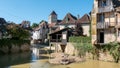 View of the Salies-de-Bearn village in the French Pyrenees