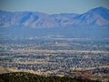 View of the Salt Lake Valley and Wasatch Front desert Mountains in Autumn Fall hiking Rose Canyon Yellow Fork, Big Rock and Waterf Royalty Free Stock Photo