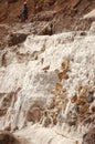 View of salt mines or ponds in Maras, Peru. They are known as Salineras in Spanish. High quality photo