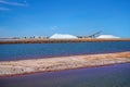 View of salt mining in Port Headland Western Australia Royalty Free Stock Photo