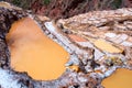 View of Salt ponds, Cuzco, Peru Royalty Free Stock Photo