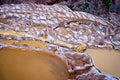 View of Salt ponds, Maras, Cuzco, Peru Royalty Free Stock Photo