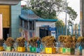 A view of Saltlake Stadium metro station of Kolkata East West Metro system in Kolkata on 18th January 2020 Royalty Free Stock Photo