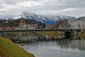 View of Salzburg in winter, Austria