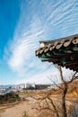 View of Samcheok city from Jukseoru Pavilion in Samcheok, Korea