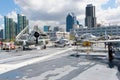 View of San Diego from the Aircraft carrier Midway Royalty Free Stock Photo