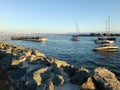 View of San Diego Bay and Coronado Bay Bridge Royalty Free Stock Photo