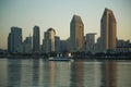 View of the San Diego doutown from Coronado Island Royalty Free Stock Photo