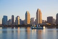 View of the San Diego doutown from Coronado Island Royalty Free Stock Photo